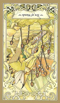 10 of Wands - Inverted