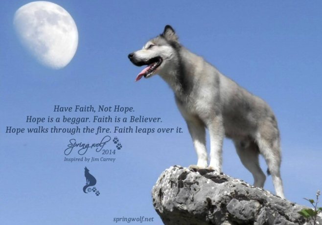 Have Faith, Not Hope! 