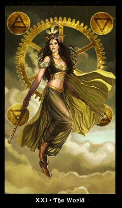 The Steampunk Tarot by Aly Fell - The World