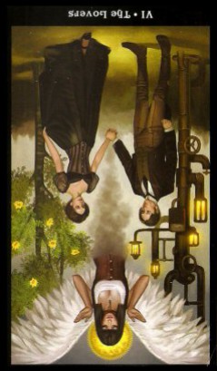 The Steampunk Tarot by Aly Fell - The Lovers Inverted