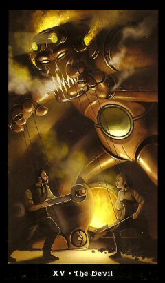 The Steampunk Tarot by Aly Fell - The Devil