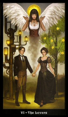 The Steampunk Tarot by Aly Fell - The Lovers
