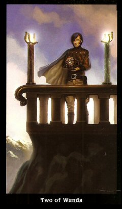 The Steampunk Tarot by Aly Fell - Two of Wands