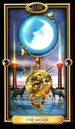 The Gilded Tarot by Ciro Marchetti - The Moon XVIII