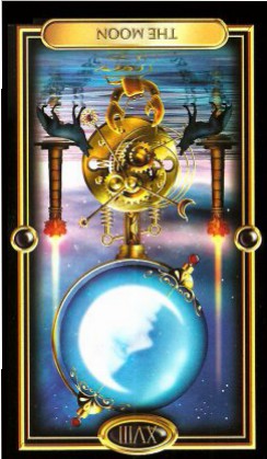 The Gilded Tarot by Ciro Marchetti - The Moon XVIII - Inverted