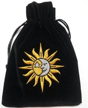 Black Velvet Sun & Moon Tarot Bag