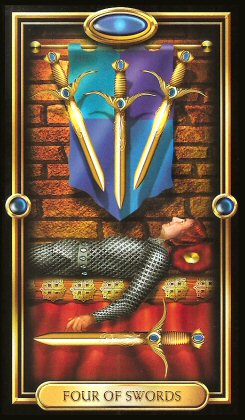 The Gilded Tarot by Ciro Marchetti - Four of Swords