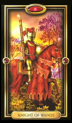 The Gilded Tarot by Ciro Marchetti -  Knight of Wands- Knight of Wands