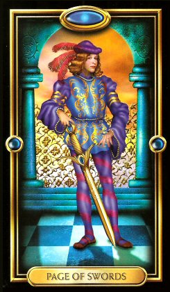 The Gilded Tarot by Ciro Marchetti  - Page of Swords