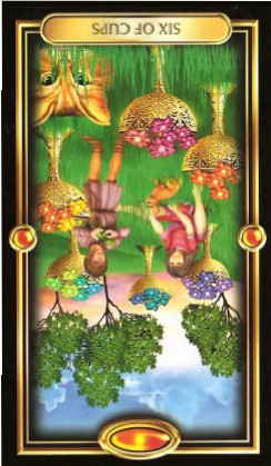 The Gilded Tarot by Ciro Marchetti - Six of Cups - Inverted
