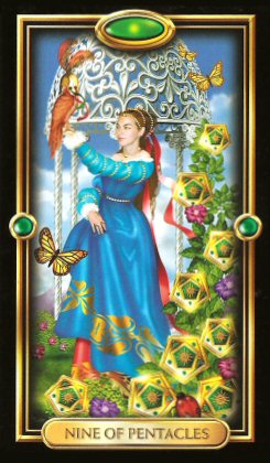 The Gilded Tarot by Ciro Marchetti - Nine of Pentacles
