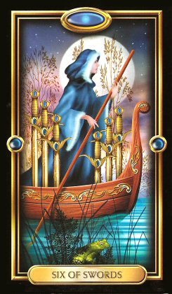 The Gilded Tarot by Ciro Marchetti - Six of Swors