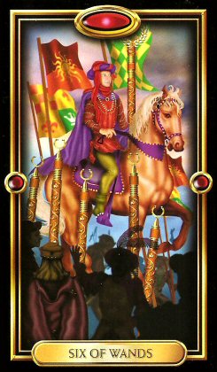 The Gilded Tarot by Ciro Marchetti - Six of Wands